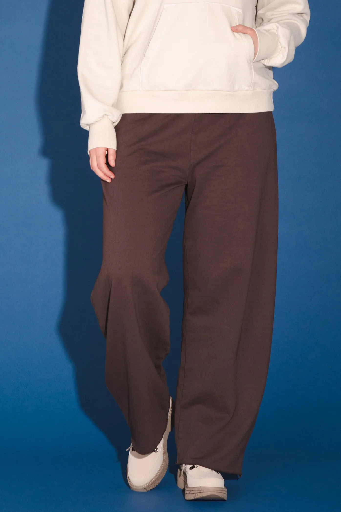 Organic Wide Leg Sweatpant in Felt - Reg & Tall