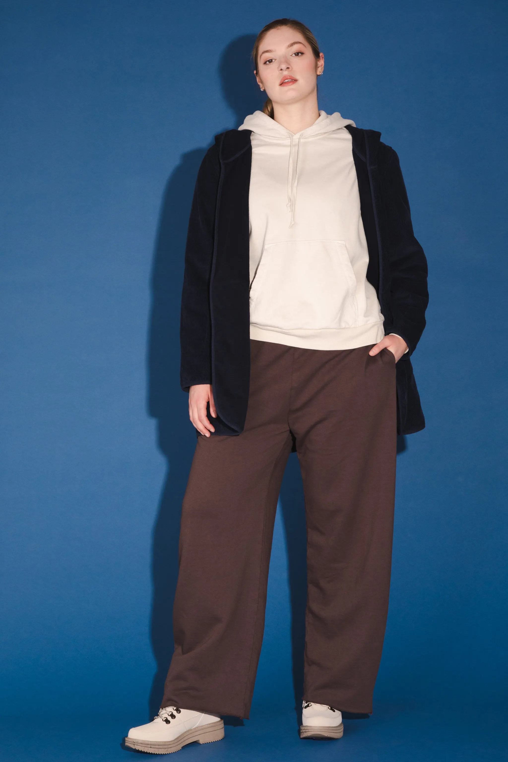 Organic Wide Leg Sweatpant in Felt - Reg & Tall