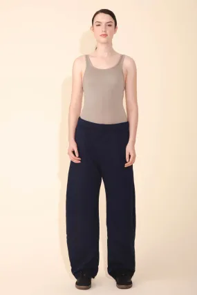 Organic Wide Leg Sweatpant in Midnight