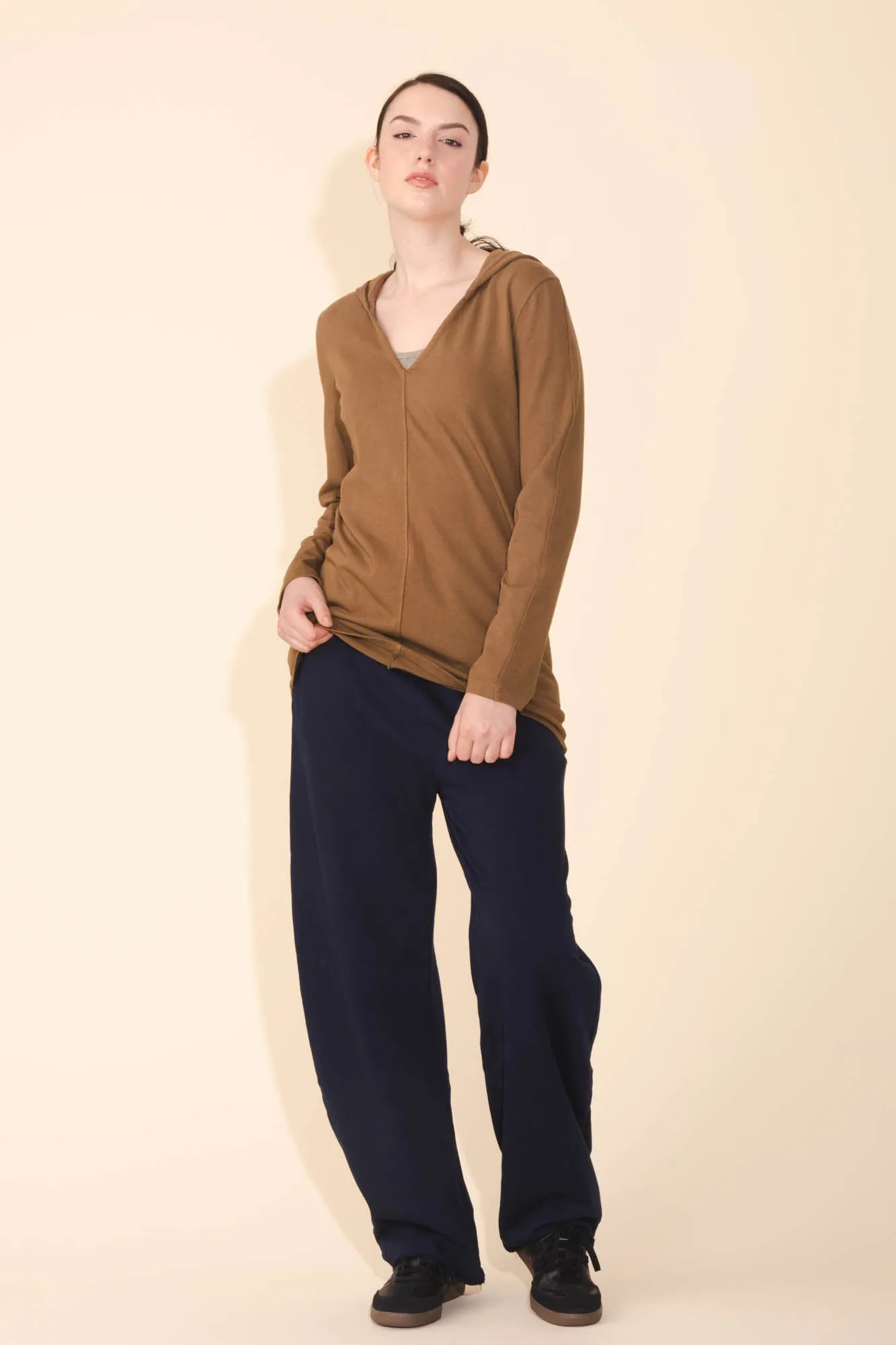 Organic Wide Leg Sweatpant in Midnight