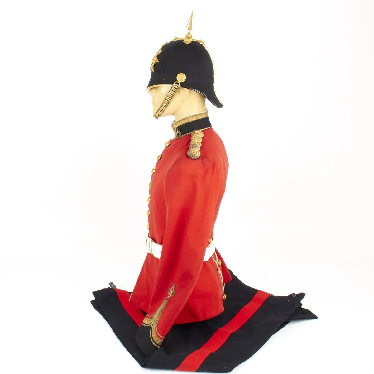 Original British Royal Warwickshire Regimental Uniform Set with Blue Cloth Helmet