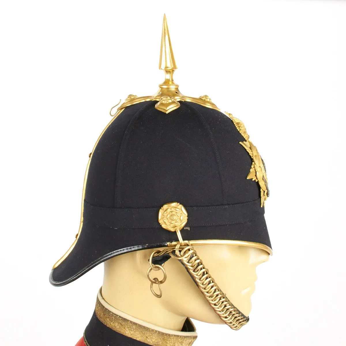 Original British Royal Warwickshire Regimental Uniform Set with Blue Cloth Helmet