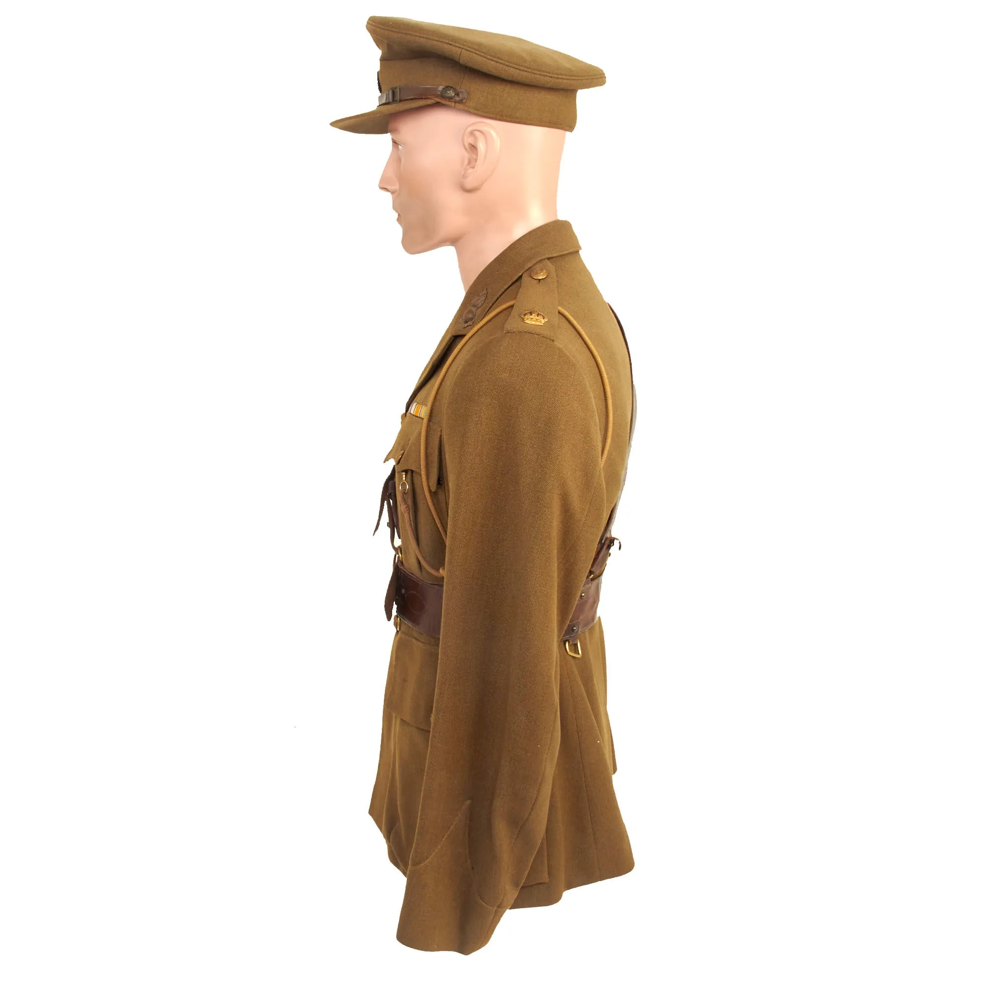 Original British WWI Royal Engineers Named Officer’s Uniform Set with Visor Cap For Military Cross Recipient “Major Thomas”