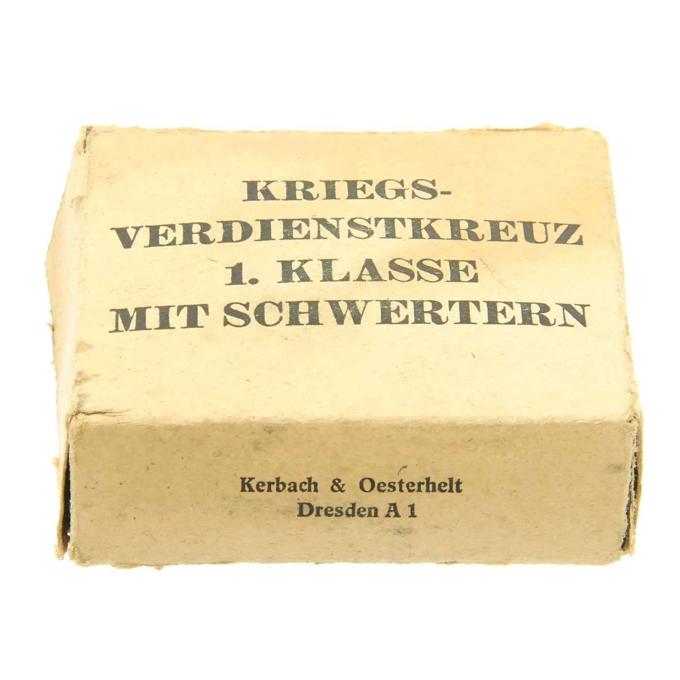 Original German WWII Cased War Merit Cross KvK 1st Class in Silver with Box by Kerbach & Österhelt of Dresden