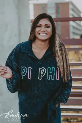 Pi Beta Phi Neon Corduroy Henley