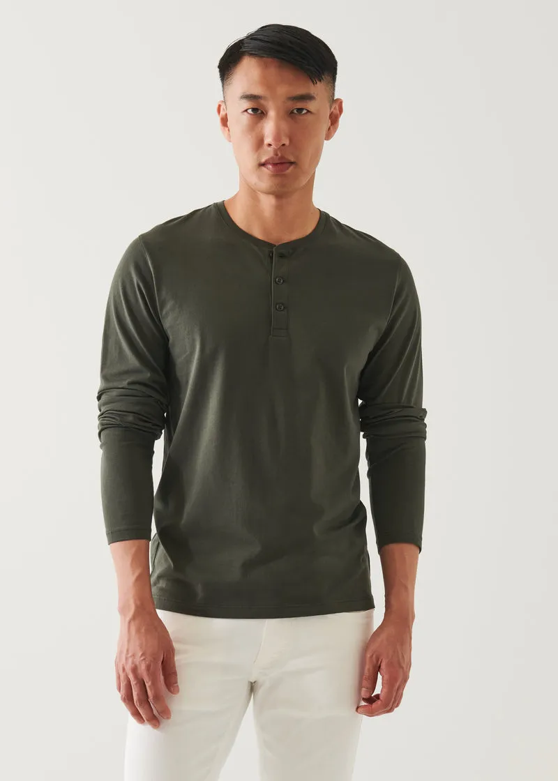 PIMA COTTON STRETCH HENLEY - NORI