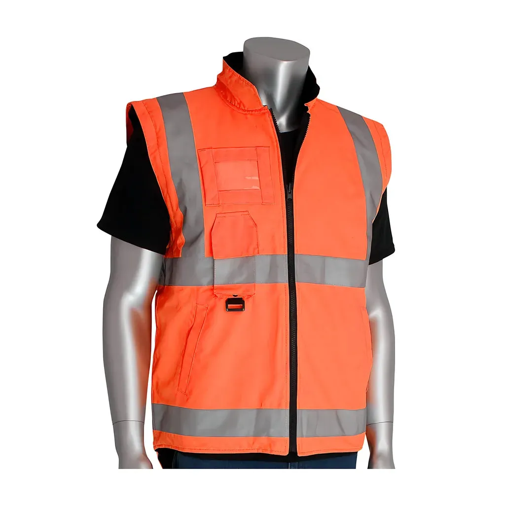 PIP 343-1756-OR/5X ANSI Type R Class 3 7-in-1 All Conditions Coat with Inner Jacket and Vest Combination