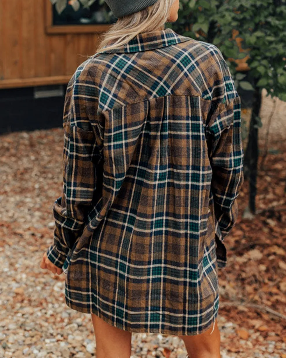 Plaid Chest Pockets Jacket