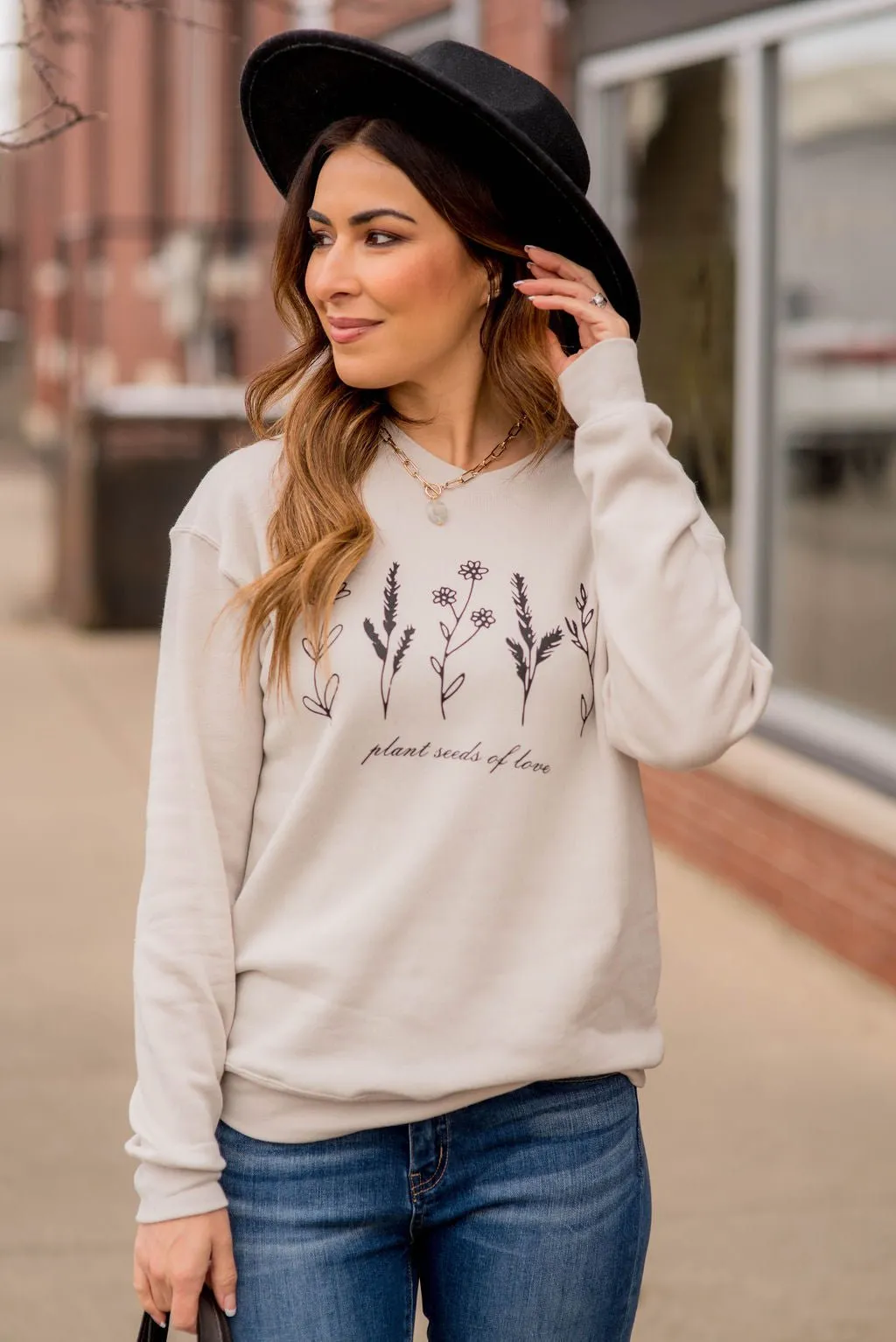 Plant Seeds Of Love Graphic Crewneck