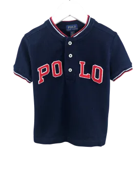 Polo Ralph Lauren, Boys' Pique Henley, Navy/Red, Size 2T