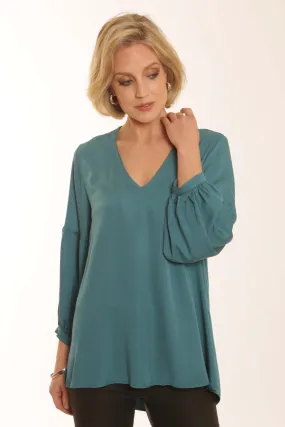 Pomodoro Clothing Solid Popover Blouse 42351