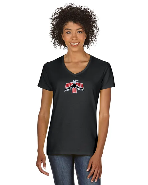 Pontiac 60's Firebird Ladies Short sleeve V-neck Gildan T-shirt