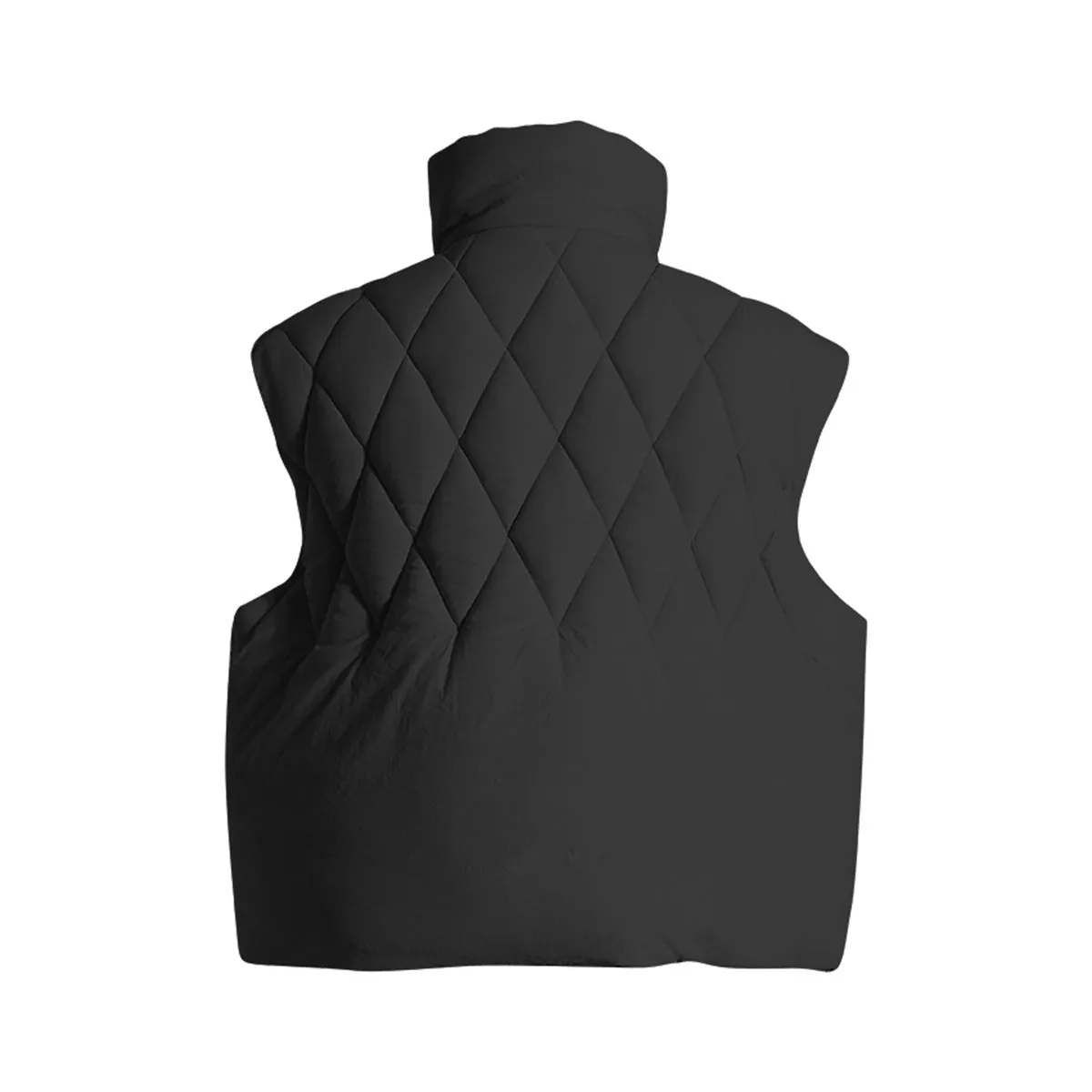 Pre Order:  Tasseled Diamond Sleeveless Puffer Jacket