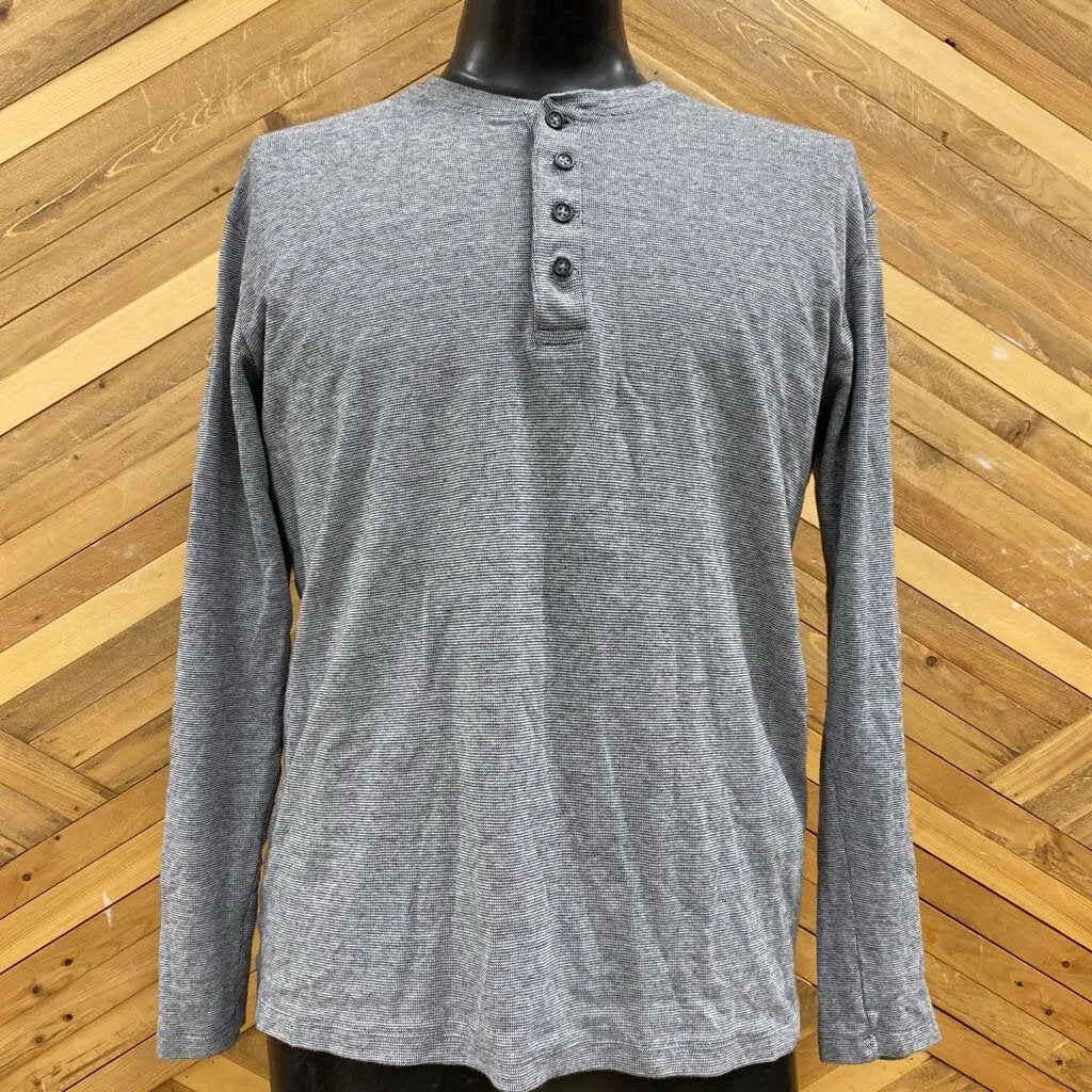 Produkt - Men's L/S Henley Shirt - MSPR comp $45: Grey-women-LG