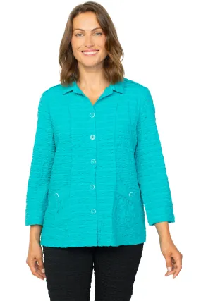 Pucker Weave Pleated Tunic