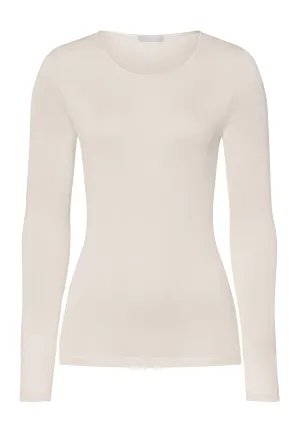 Pure Silk Fitted Silk Top | Pale Cream 71719-116