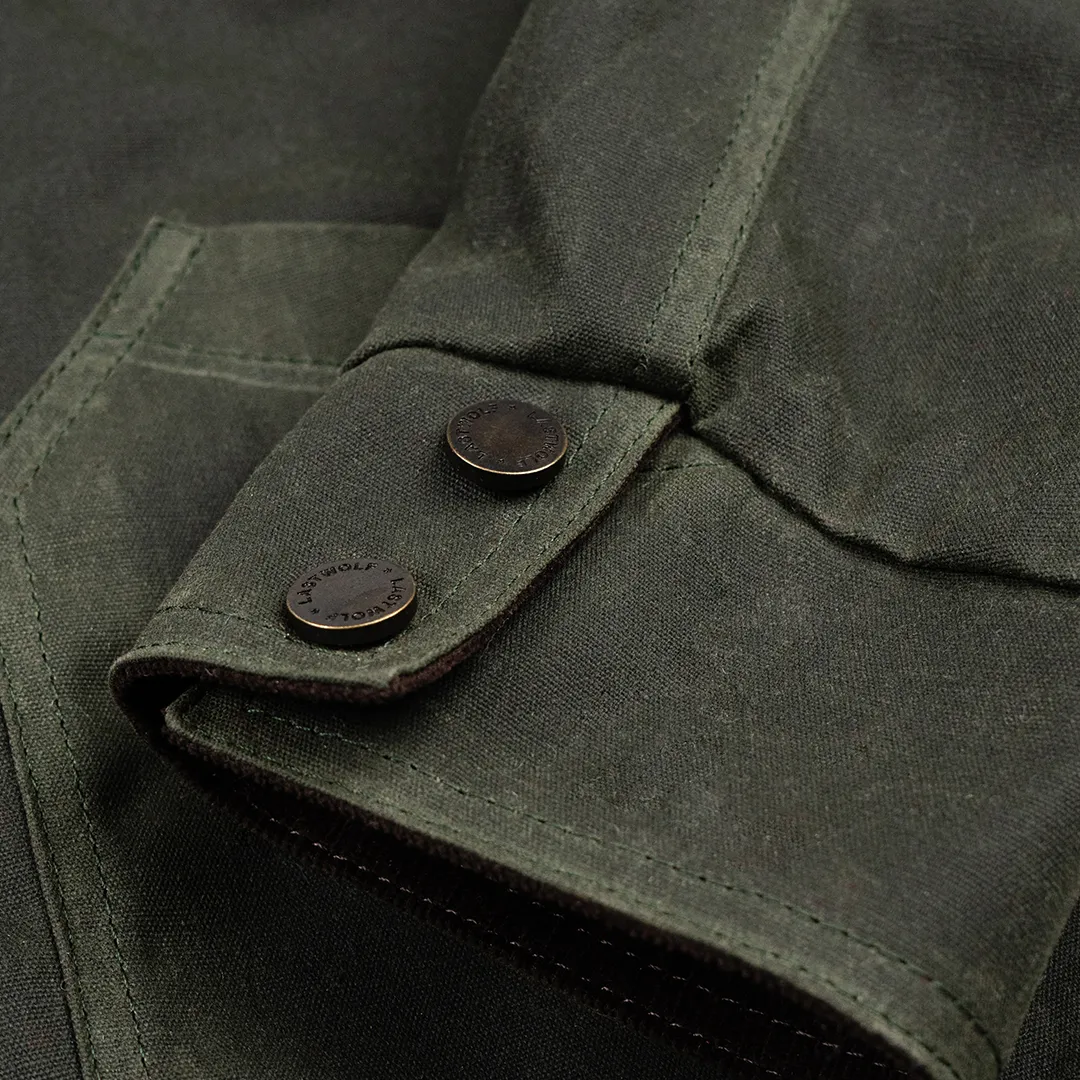 RANGER WAX CANVAS WORK JACKET - FOREST GREEN