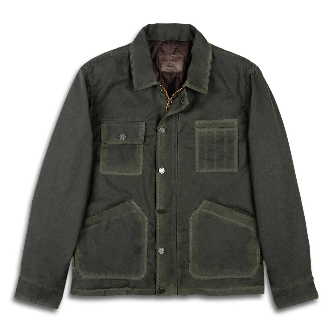 RANGER WAX CANVAS WORK JACKET - FOREST GREEN