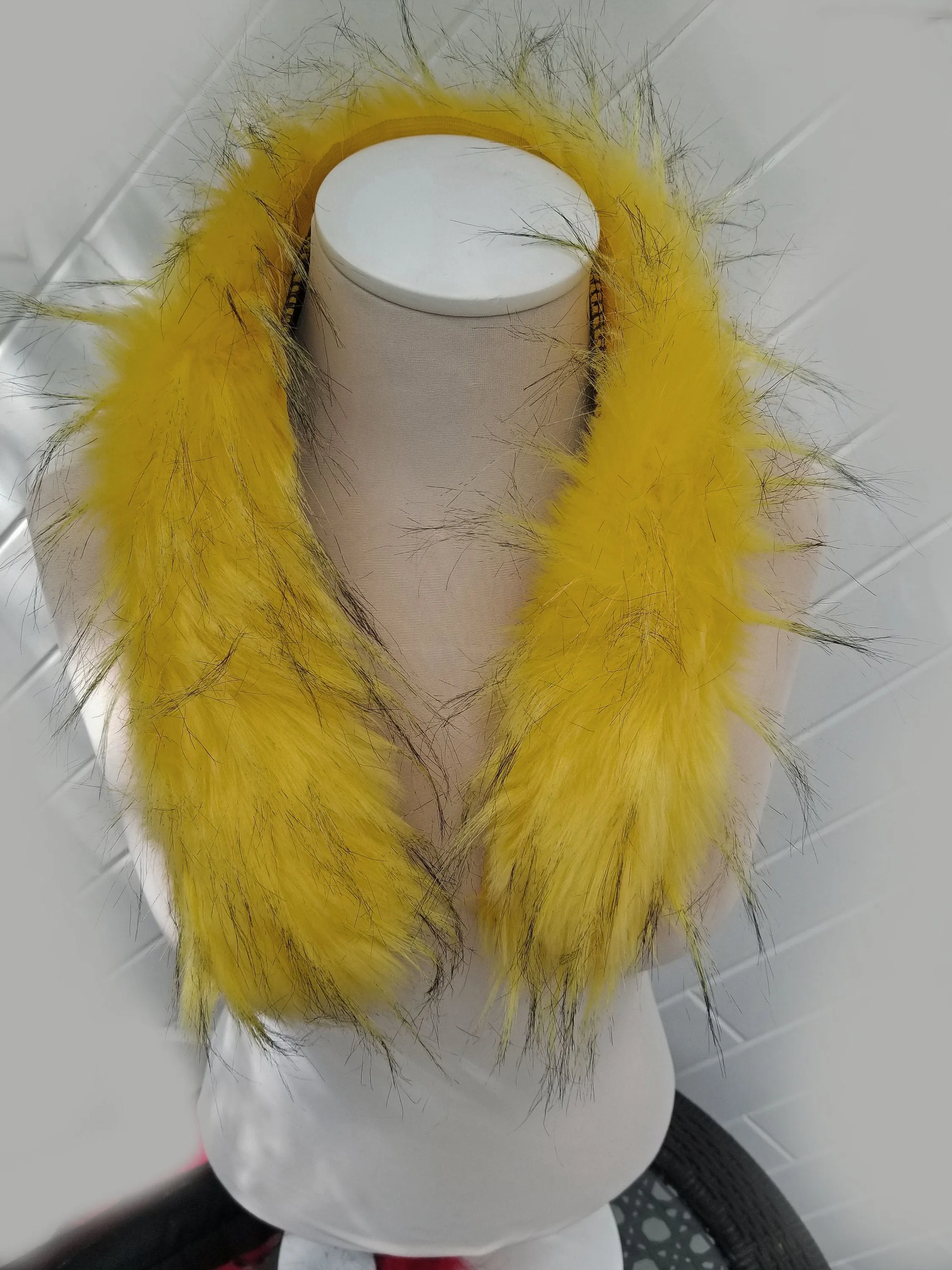 READY to SHIP Faux Fur Vegan Trim Hood 60-80 cm, Faux Fur Collar Trim, Fur Fabric, Fur Ruff, Faux Fur Hood, Hood Fur Jacket, Fur stripe, Fur