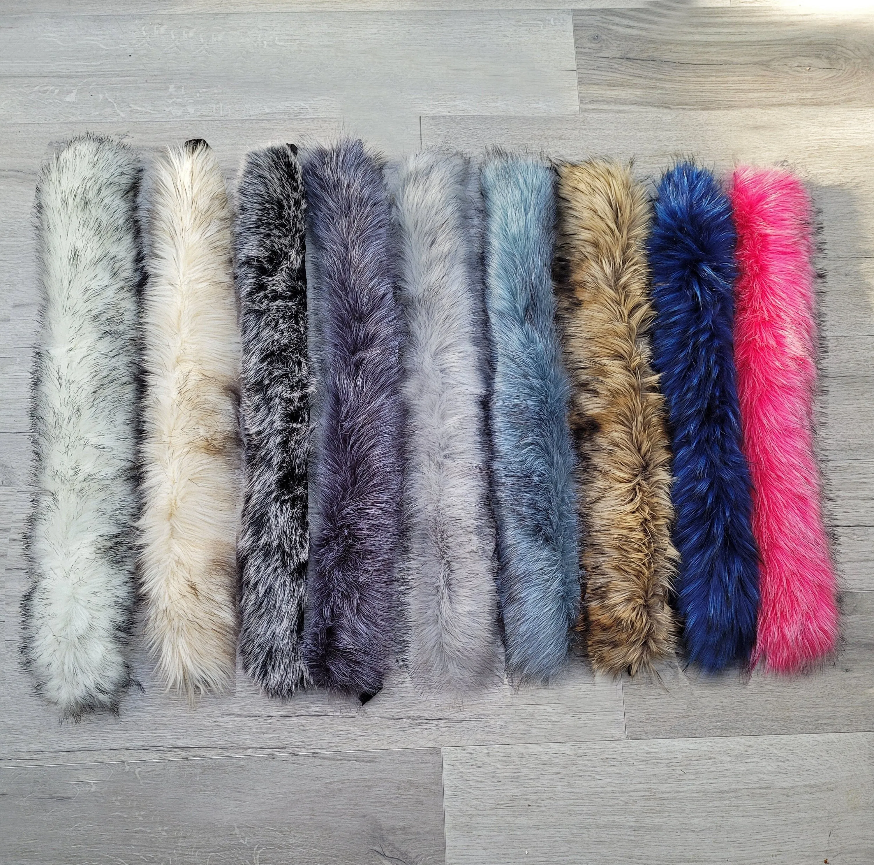 READY to SHIP Faux Fur Vegan Trim Hood 60-80 cm, Faux Fur Collar Trim, Fur Fabric, Fur Ruff, Faux Fur Hood, Hood Fur Jacket, Fur stripe, Fur