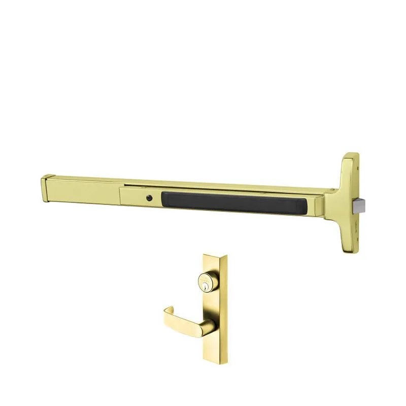 Sargent 8504-F-ETL Narrow Stile Rim Exit Device, Night Latch Function, 33"-36" Bar, ETL Trim