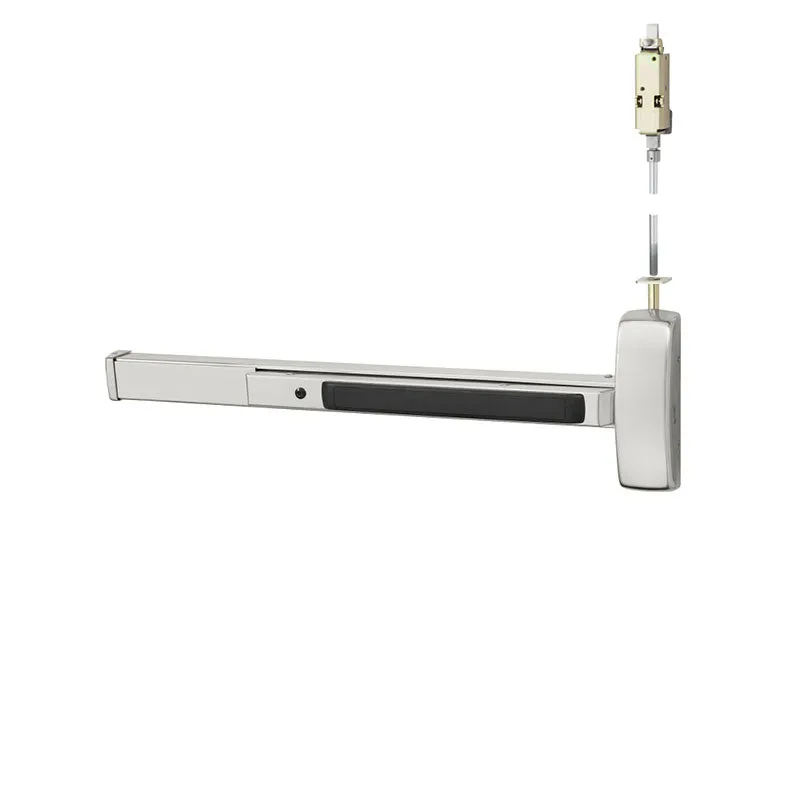 Sargent NB-MD8610J Concealed Vertical Rod Exit Device 37-42" W Door, Exit Only, Multi-Function, LBR, For 1 3/4" TK  Metal Dr, 84" up to 96" Door Ht