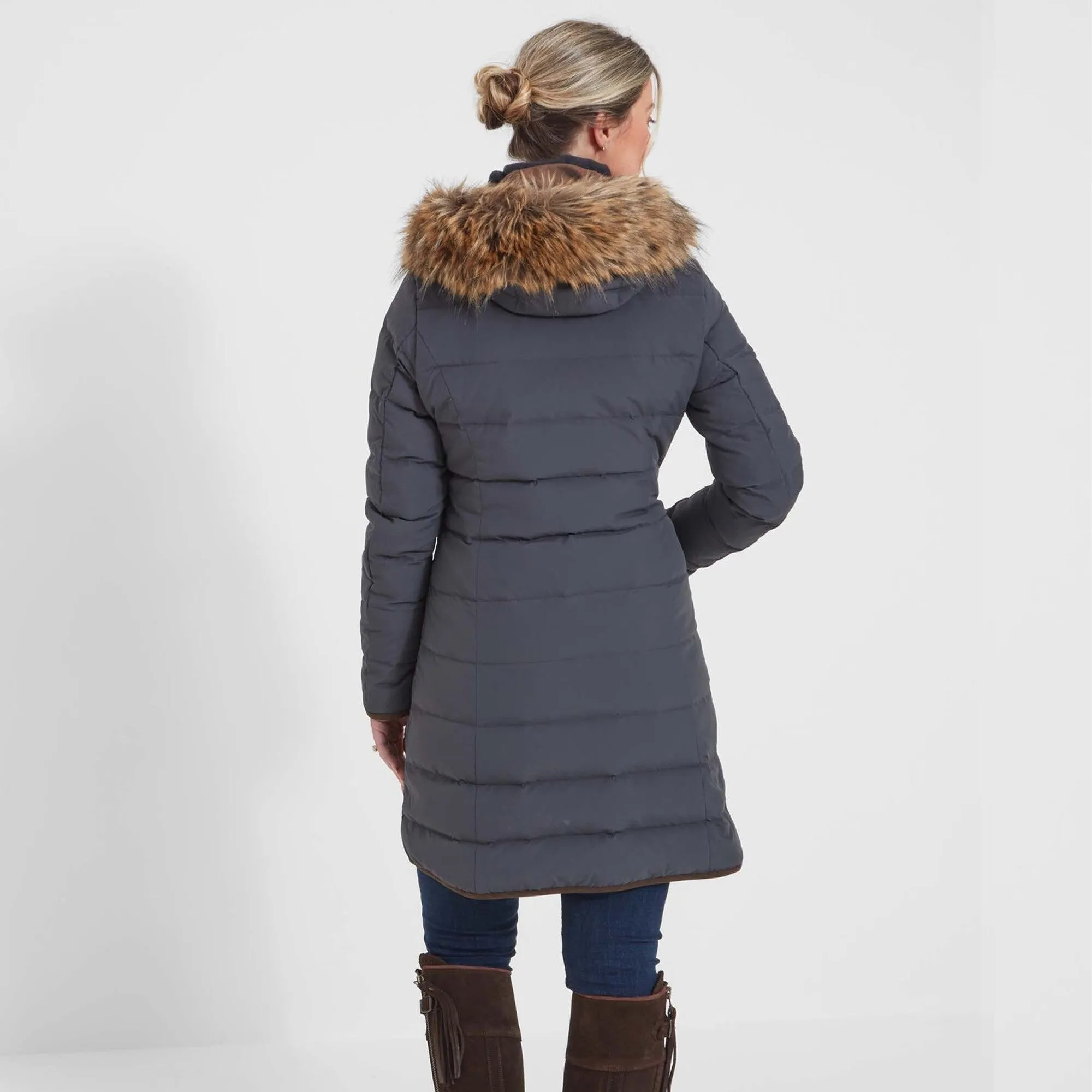 Schoffel Ladies Mayfair II Down Coat - Gunmetal