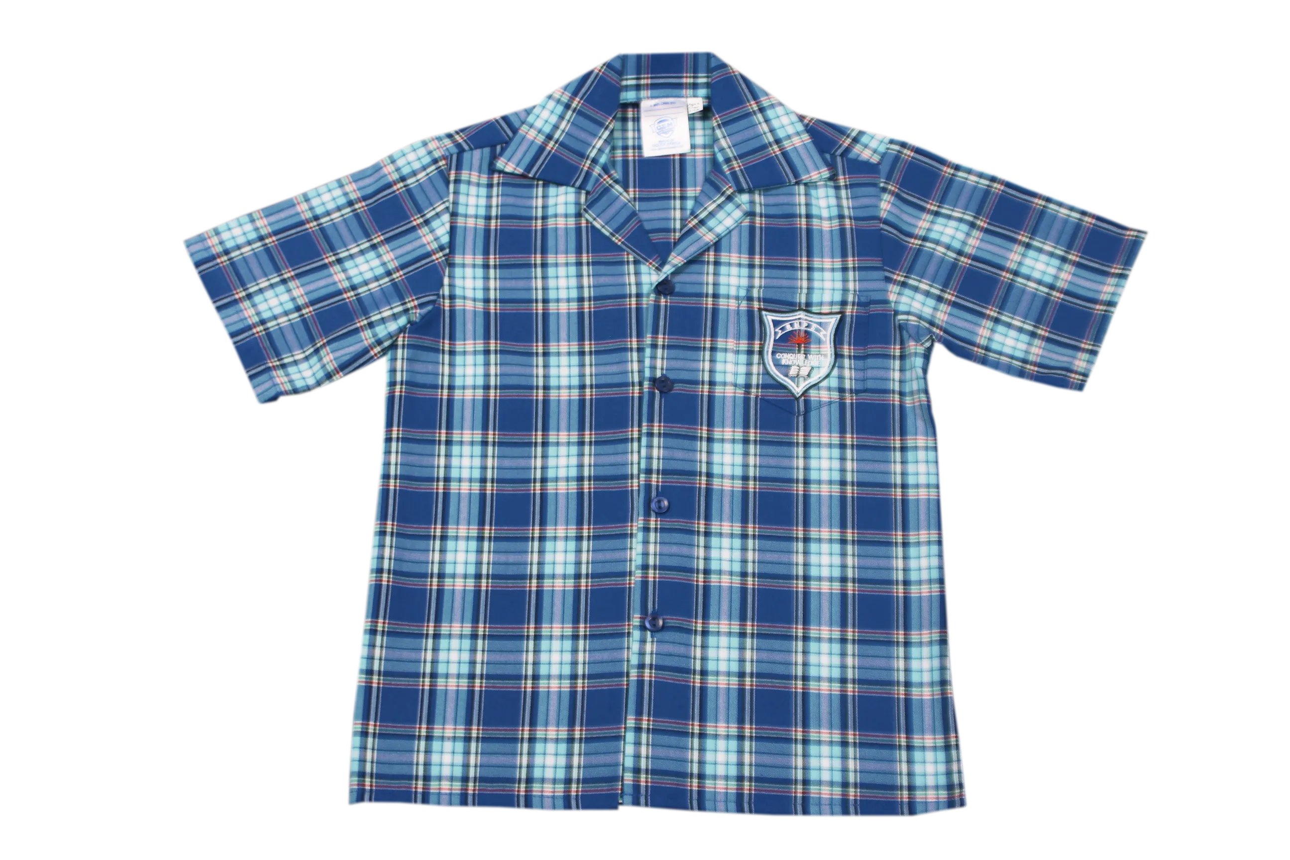 Shortsleeve Check Emb Shirt - Reservoir Hills