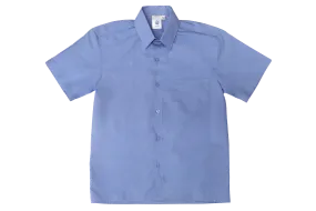 Shortsleeve Raised Collar Shirt - Randhart Blue