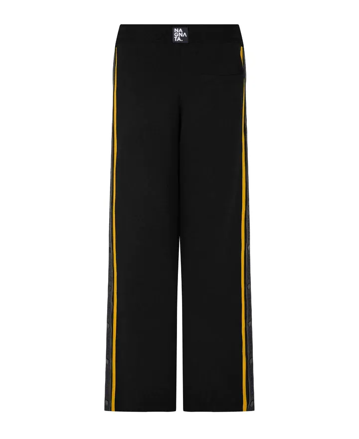 SIDE SNAP TRACKPANT - BLACK/TUMERIC