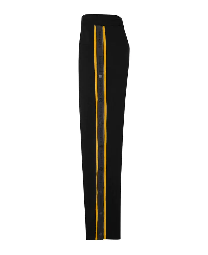 SIDE SNAP TRACKPANT - BLACK/TUMERIC