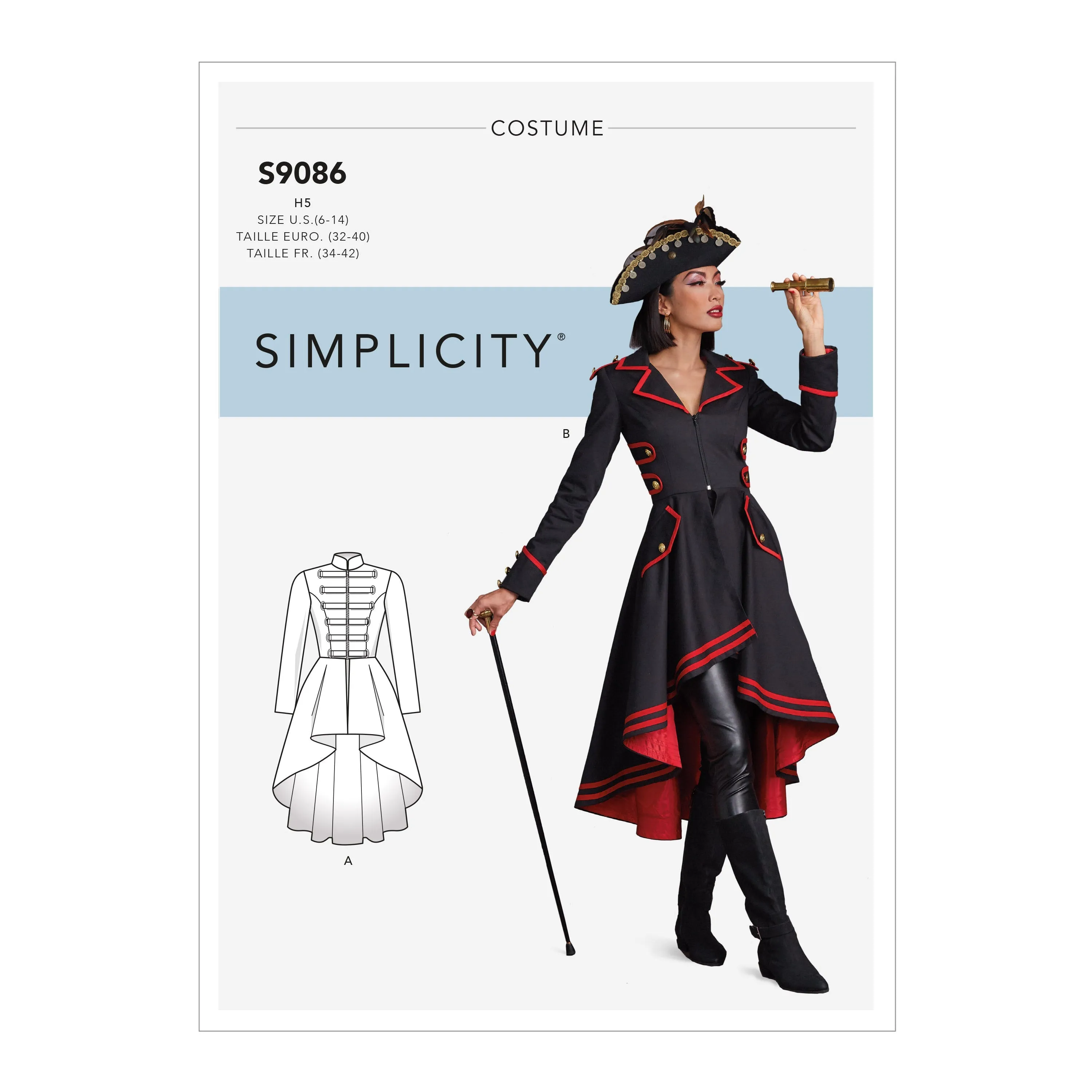 Simplicity Pattern 9086 Misses' Steampunk Costume Coats