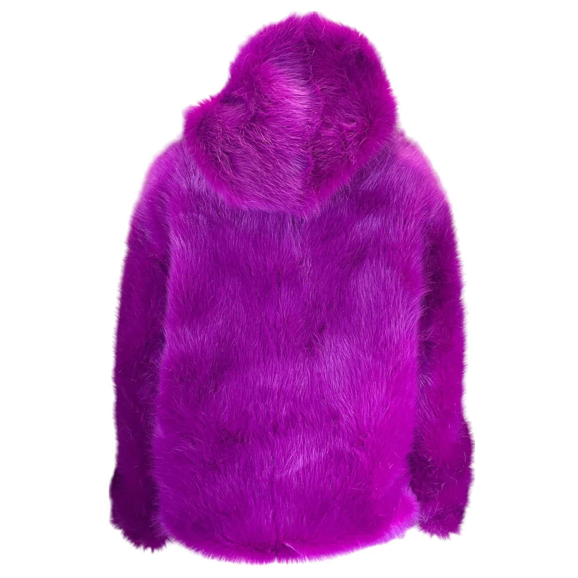 Stella McCartney Purple Hooded Faux Fur Adan Jacket