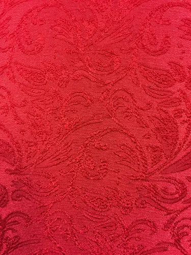 Stretch Brocade - 57-inches Wide Red