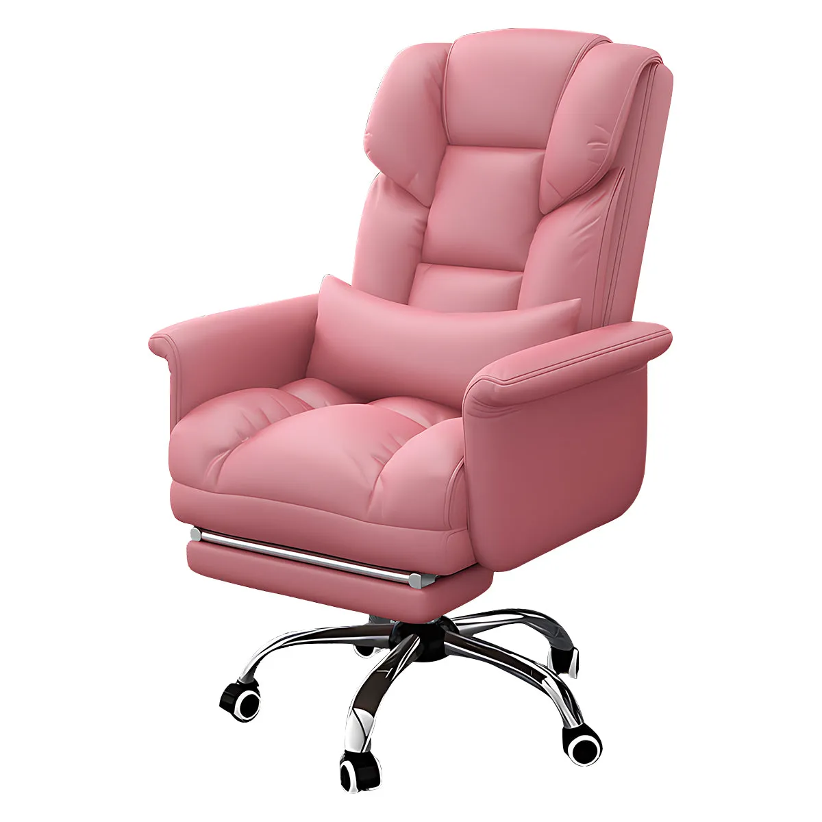 Stylish and Minimalist Multifunctional Executive Office Chair with Comfortable Lumbar Pillow Design (West Coast）