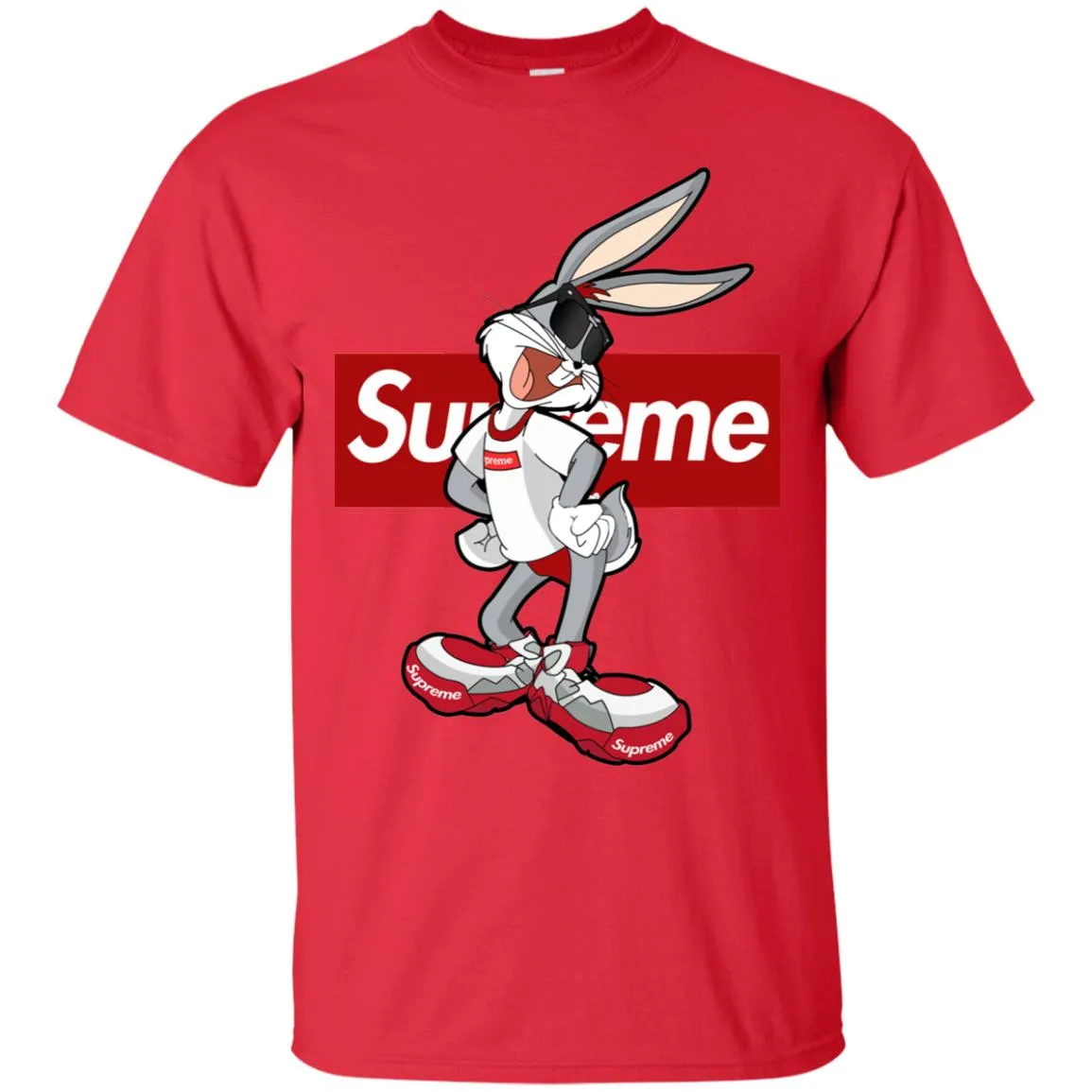 Supreme Rabbit T Shirt Men Cotton T-Shirt