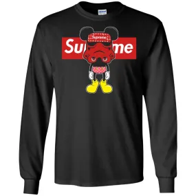 Supreme Robot Mickey Hot T-shirt Men Long Sleeve Shirt