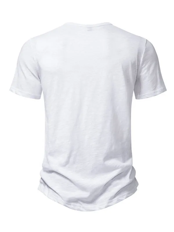 TEEK - Mens Henley Casual Short Sleeve T-Shirt