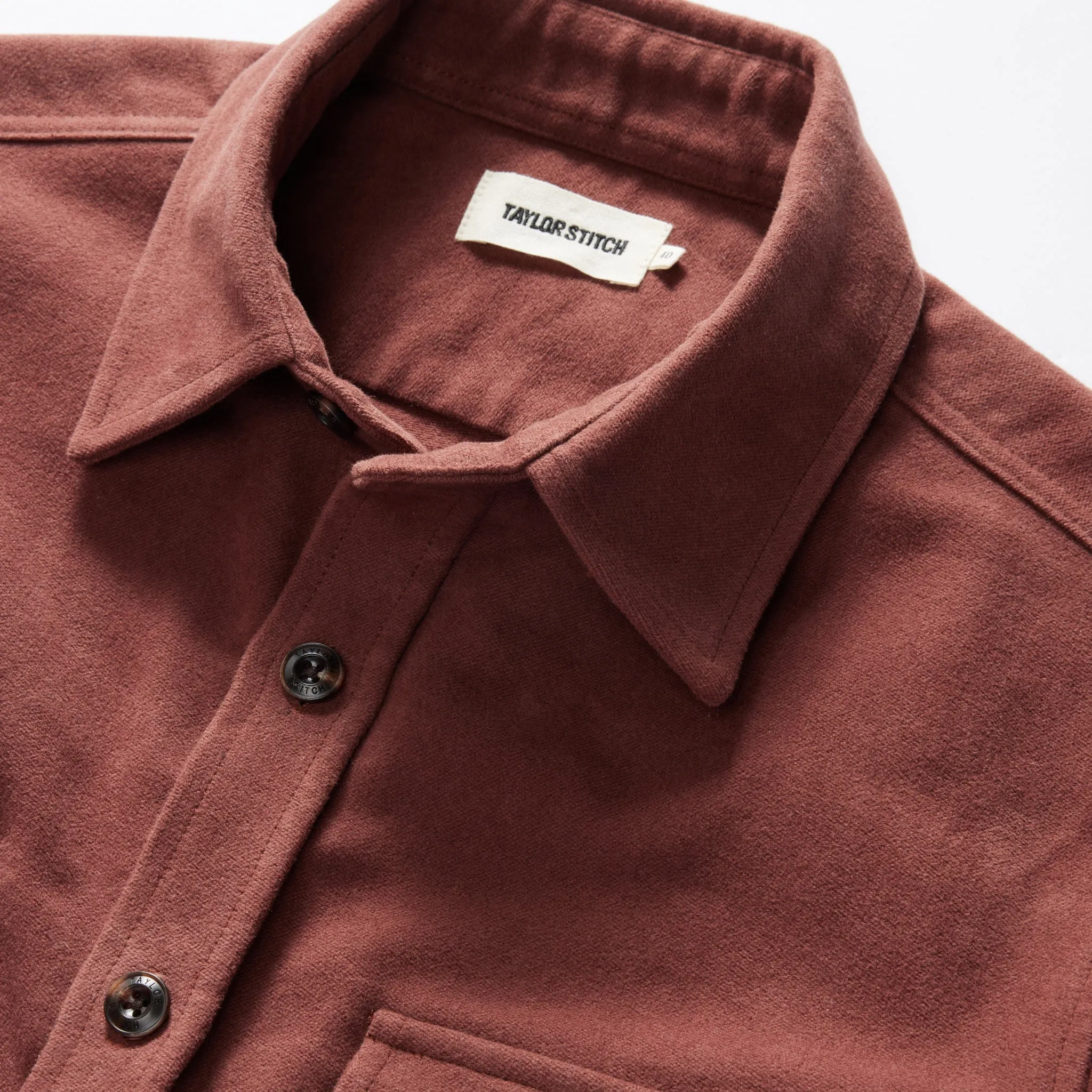 The Maritime Shirt Jacket in Black Cherry Moleskin