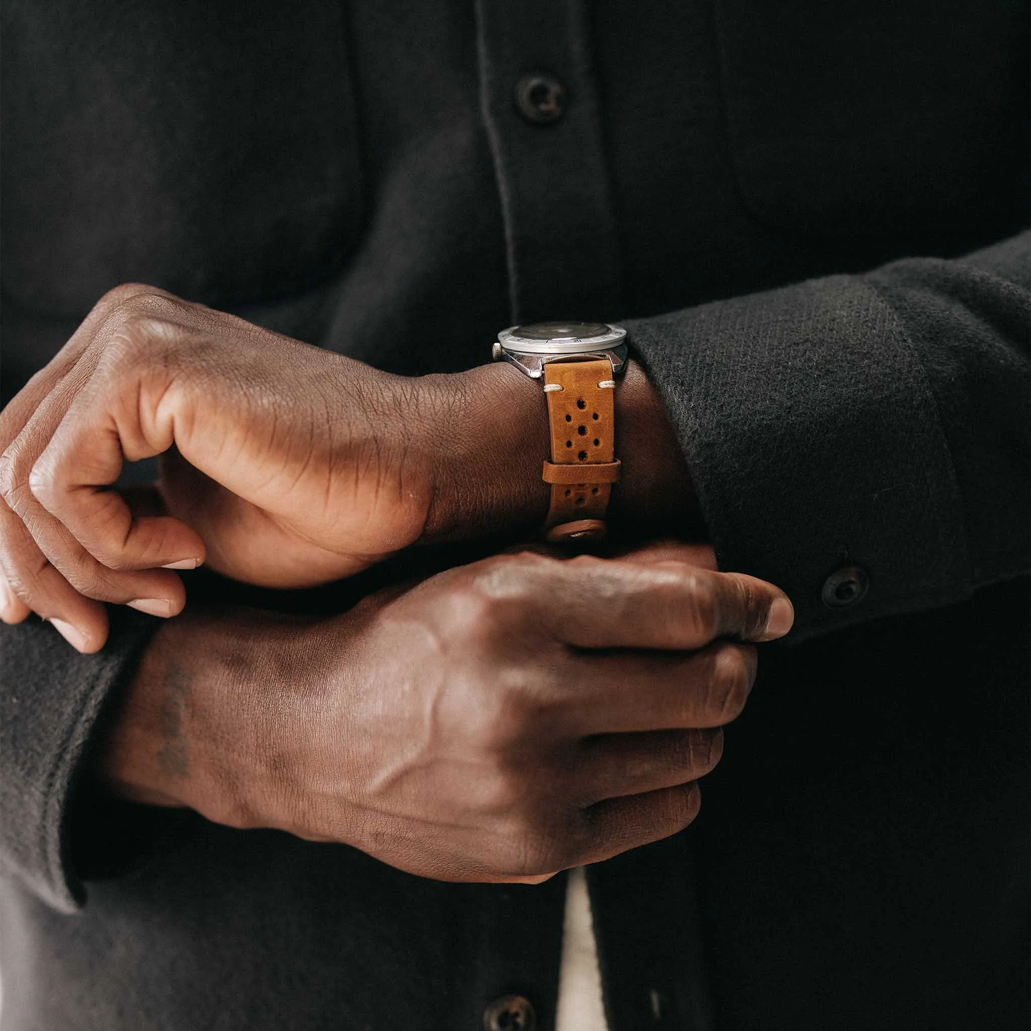 The Maritime Shirt Jacket in Faded Black Moleskin Twill