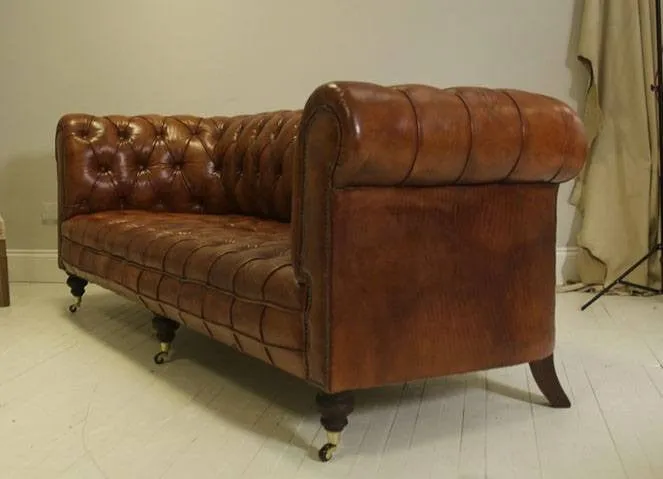 The Pelham Sofa – Tan Leather