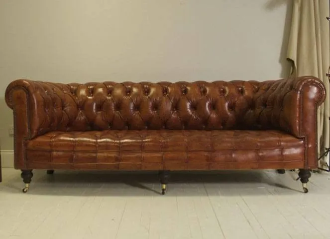 The Pelham Sofa – Tan Leather