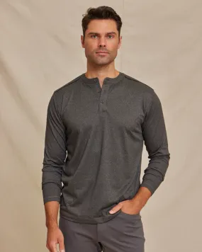 The Voyager - Performance LS Henley - Onyx Heather