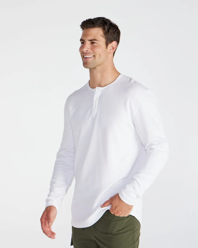 Thermal Henley Drop-Cut Long Sleeve