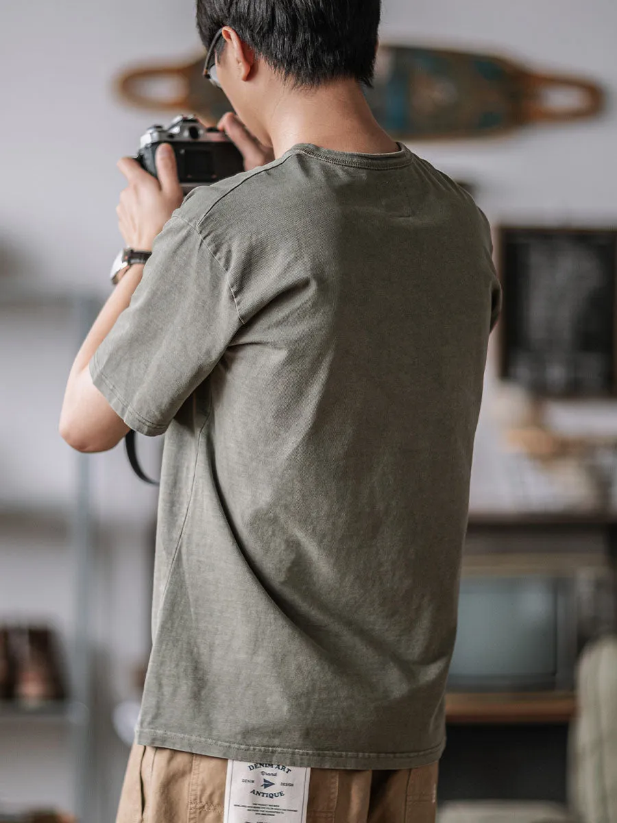 THREE BUTTON HENLEY T-SHIRT