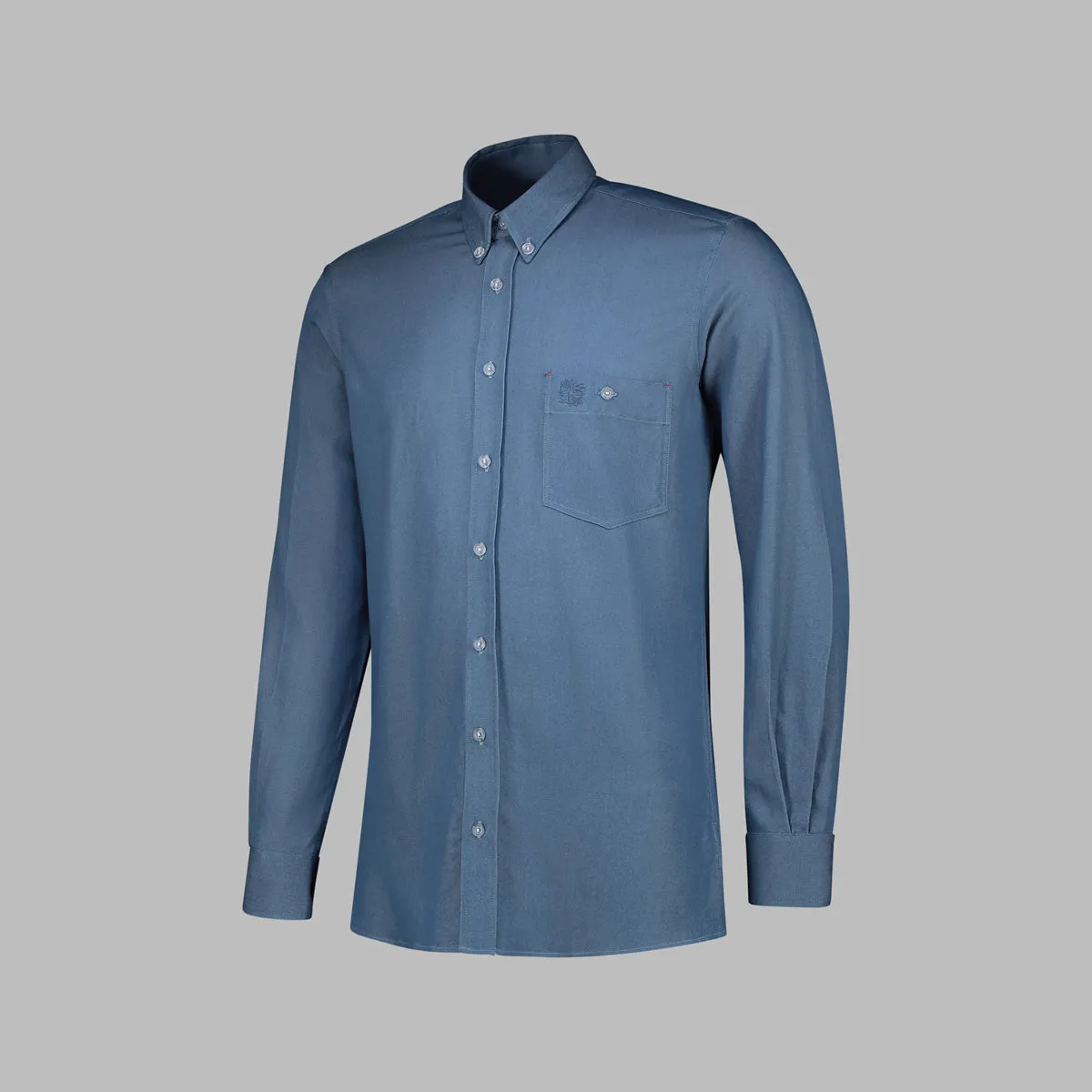 TSHEPO RELAXED BUTTON-UP SHIRT, INDIGO