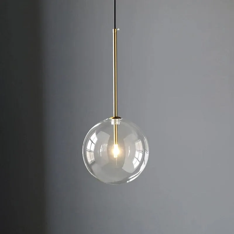 Venus - Pendant Lamp with Spherical Light-Transmitting Glass Shade