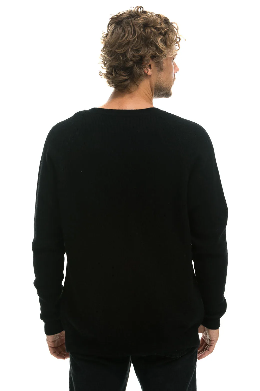 VINTAGE CABIN 2 UNISEX CASHMERE SWEATER - BLACK