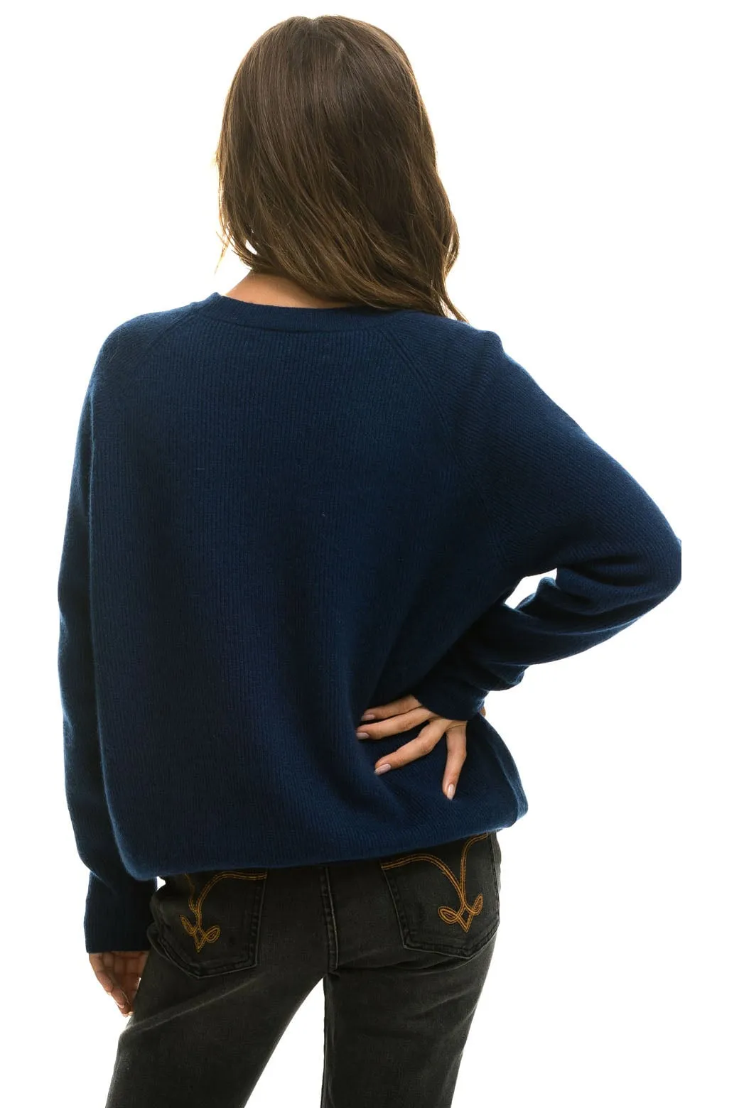 VINTAGE CABIN 2 UNISEX CASHMERE SWEATER - MIDNIGHT