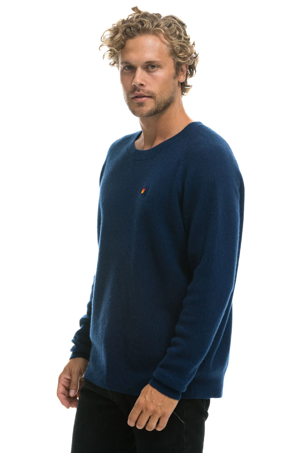 VINTAGE CABIN 2 UNISEX CASHMERE SWEATER - MIDNIGHT